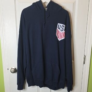 USA Men's National Soccer Team Navy Hoodie Pullover, Men's Size 3XL